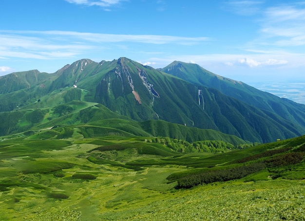 Big mountain with green valley