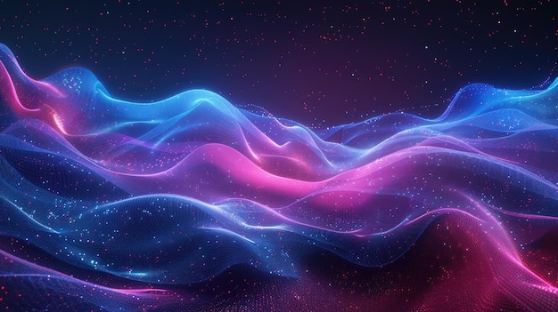 Big Neon Wave Background