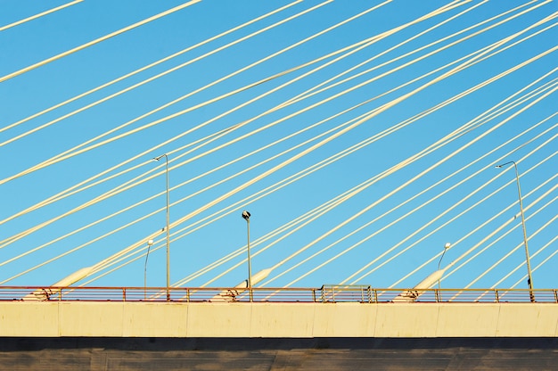 Big Obukhovsky bridge (cable-stayed) over the Neva river, St. Petersburg, Russia