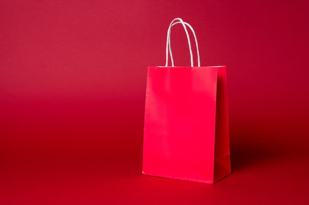 Big red shopping paper bag