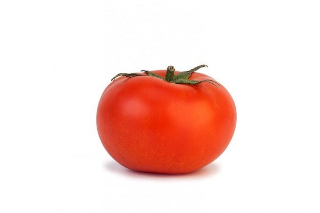 Big red tomato on isolated white