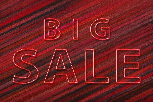 Big Sale banner, season sale, red background