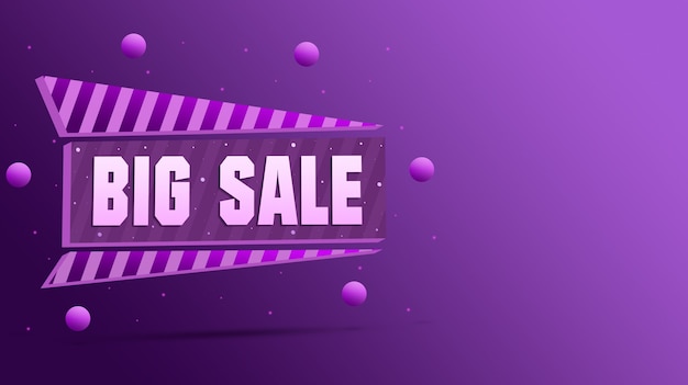 Photo big sale icon with balls 3d