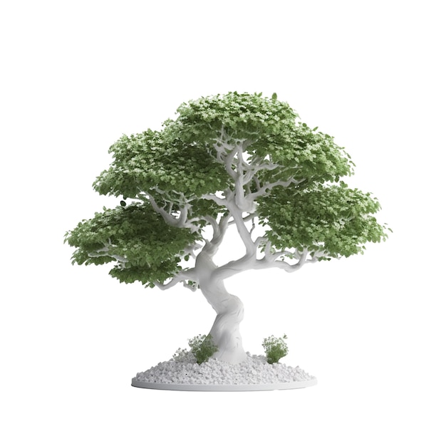 Big tree isolated on background with Generative AI