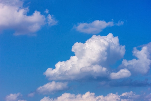 Big white clouds in the blue sky