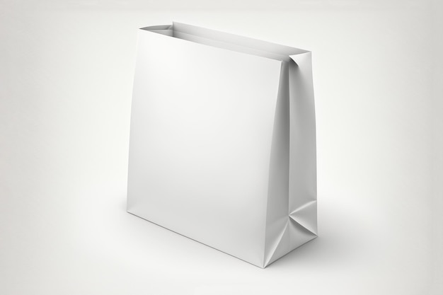 Big white kraft paper bag front