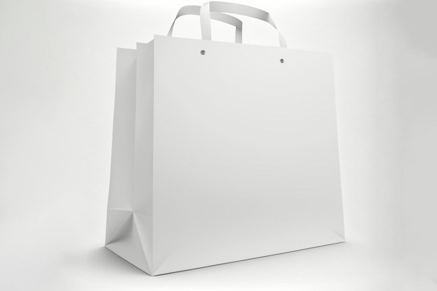 Big white kraft paper bag front