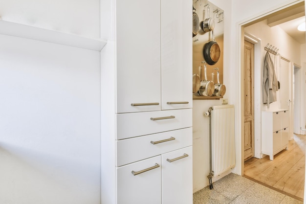 A Big white wooden cupboard