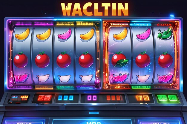 Photo big win slot concept in realistic style