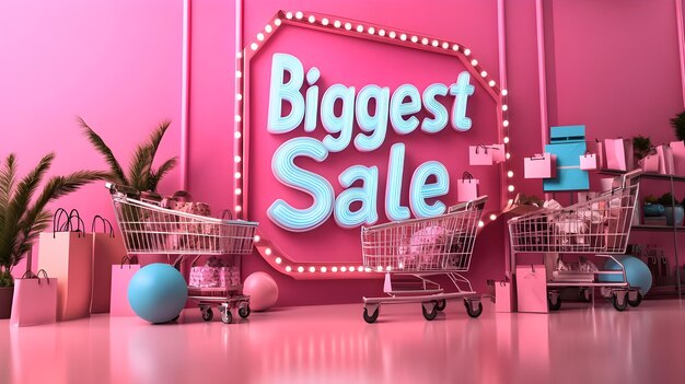 Photo biggest sale of the year with stunning lighting effects