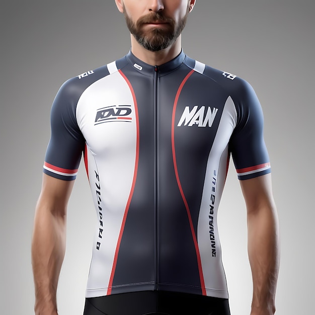 Photo bike jersey mockup