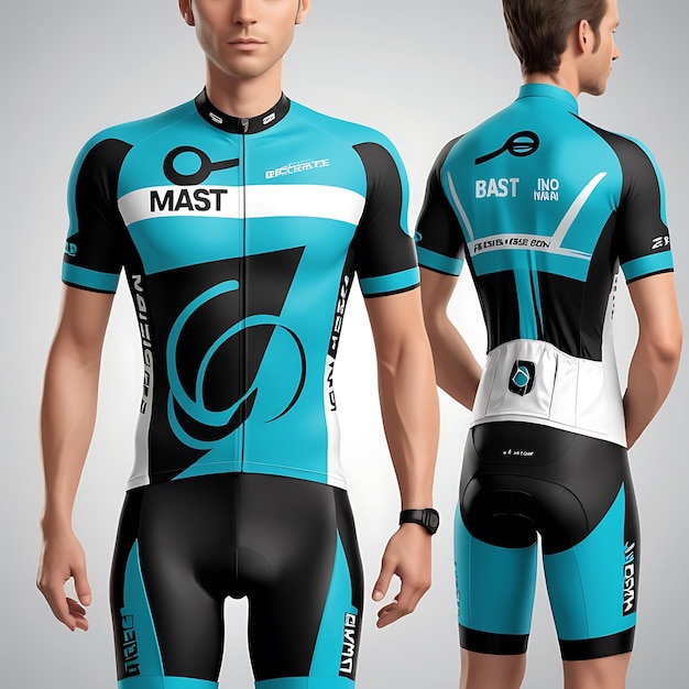 Photo bike jersey mockup