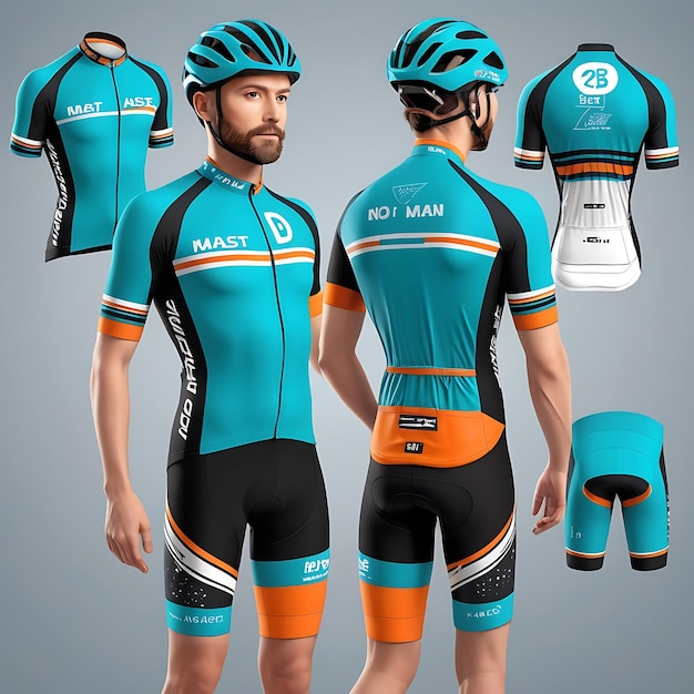 Photo bike jersey mockup