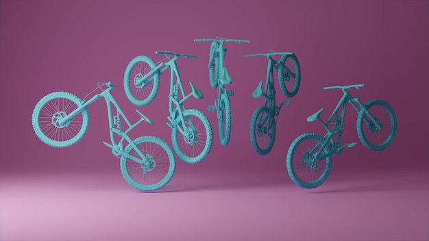 Bike modern 3d illustration Concept art