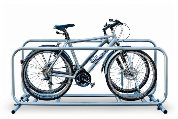 Photo bike rack isolated in transparent background