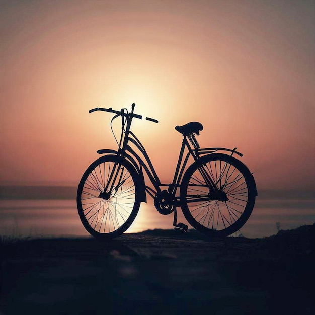 A bike at sunset