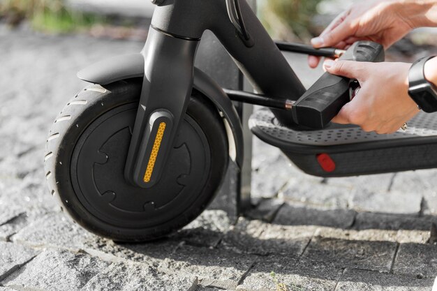 The bike u lock for electric scooter to protect it from stolen