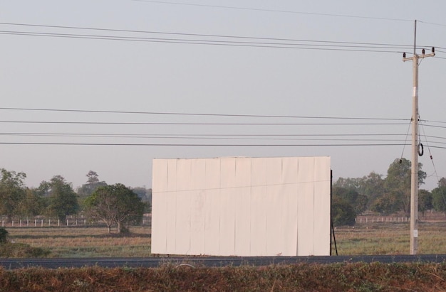 Billboard advertising, banner, empty place for ad