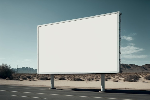 Billboard along the road large empty layout billboard along the highway