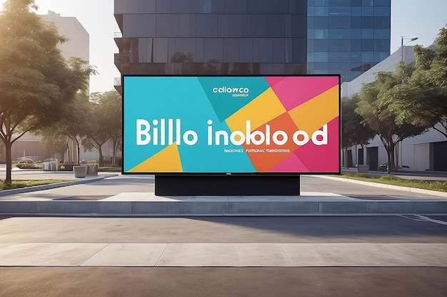 Photo billboard mockup electronics furniture outdoors