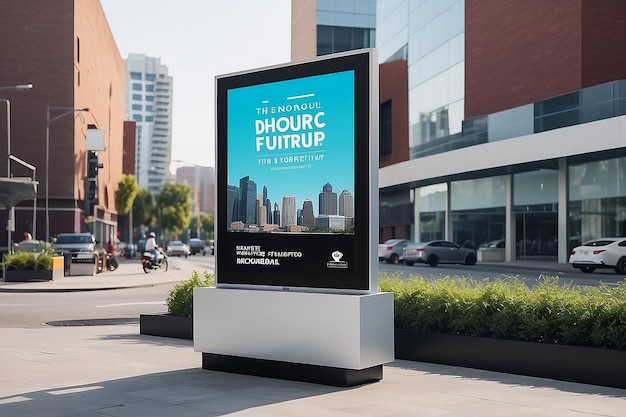 Photo billboard mockup electronics furniture outdoors