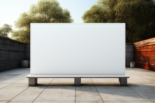 billboard mockup on white background