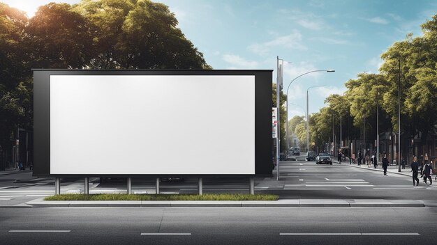 a billboard on the side of a road with a billboard for billboards