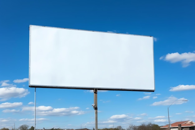 A billboard that says'blank'on it