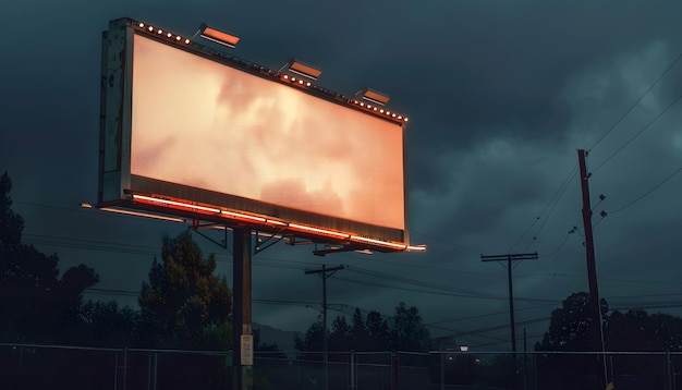 a billboard with a sign that saysthe word cloudon it