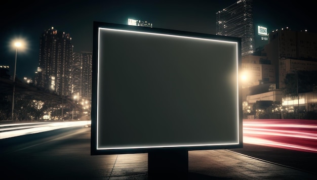 A billboard with the word tv on it