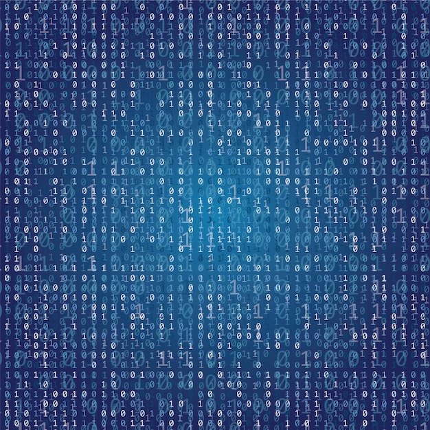 Binary code digital technology background made with zeros and ones