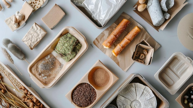 Biodegradable products food packaging made from biomaterials