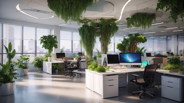 Bioengineered Workspace Living Walls and OxygenProducing Furniture