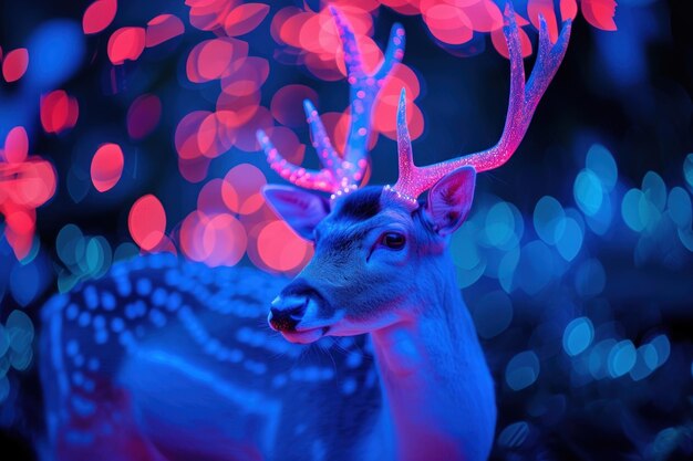 Photo bioluminescence deer background wildlife animal mammal