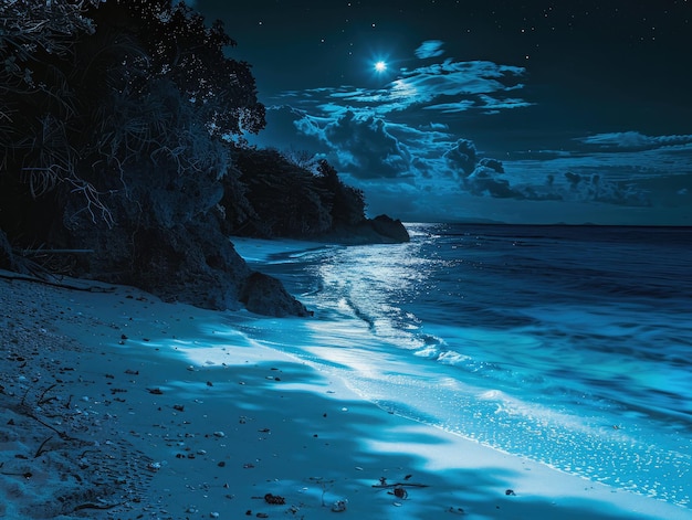 Bioluminescent Beach Natures Glowing Spectacle