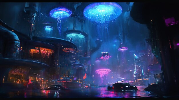 Bioluminescent City