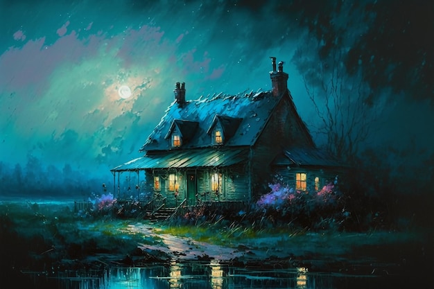 Bioluminescent Little house on the prairie Antoine