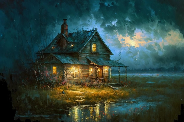 Bioluminescent Little house on the prairie Antoine