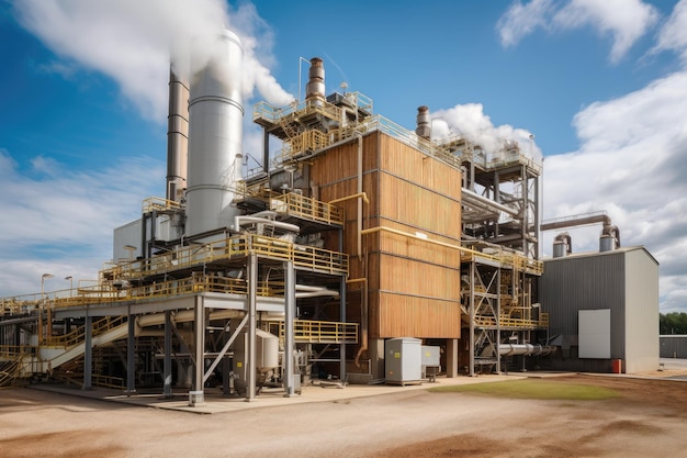 Biomass refinery converting raw biomass into refined products and energy created with generative ai