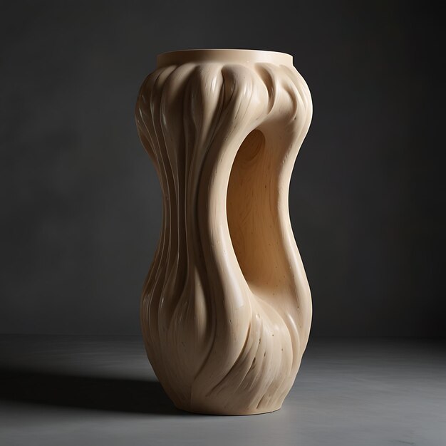 Biomorphic Pedestal with Living Organism Design Soft Fleshy Curves and Subtle Movement Creating