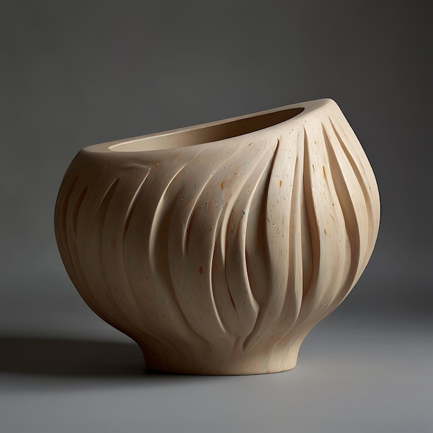 Biomorphic Pedestal with Living Organism Design Soft Fleshy Curves and Subtle Movement Creating