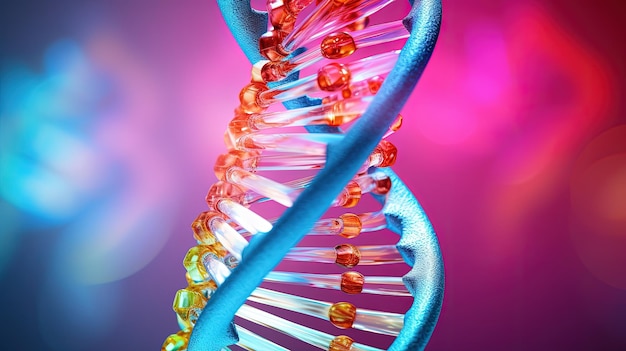 Biotechnology gene editing medical advancements solid color background