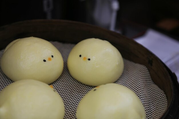 Bird Buns Fluffy steamed wheatflour buns filled with mushrooms and hoisin sauce