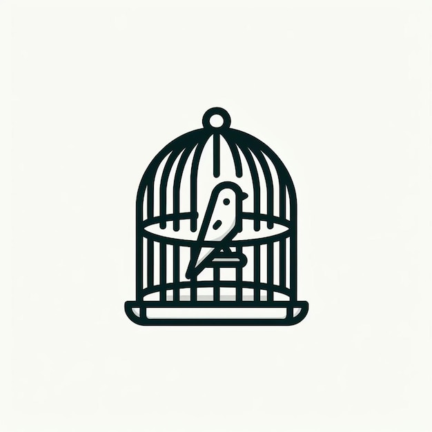 a bird cage with a bird in it