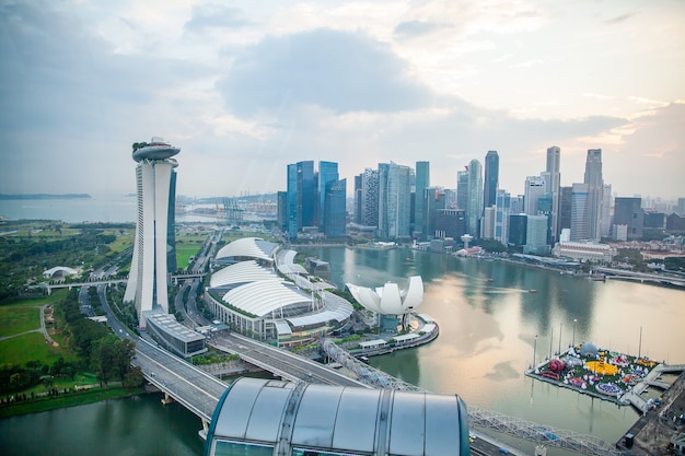 Bird eyes view from Singapore Flyer