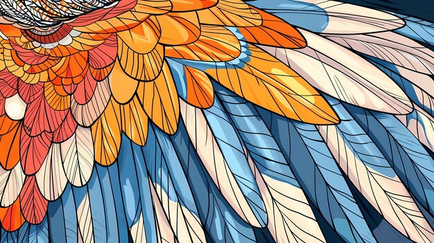 bird feathers background pattern banner wings background picture seamless background