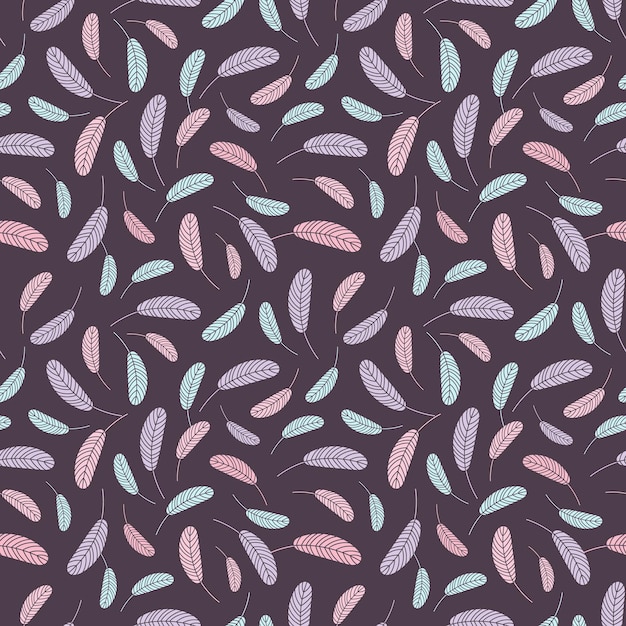 Bird feathers seamless pattern Easter pattern