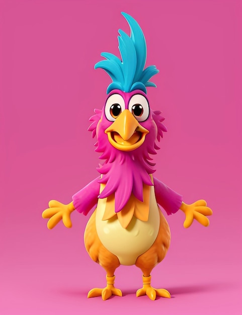 bird generative eye mammal poultry character farm render copy space face fun happy banne