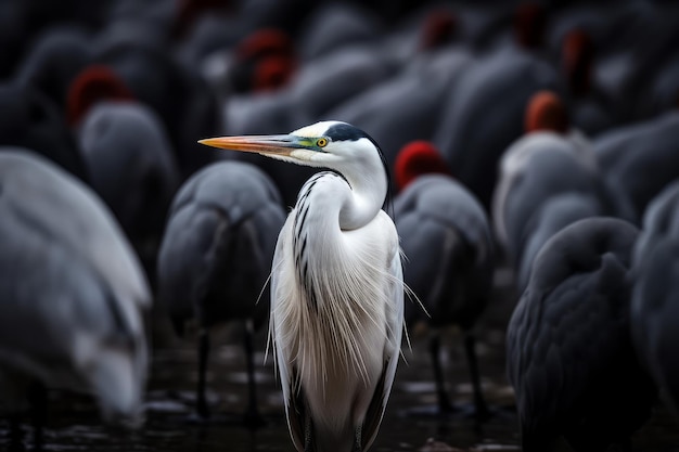 Bird heron closeup Generate Ai