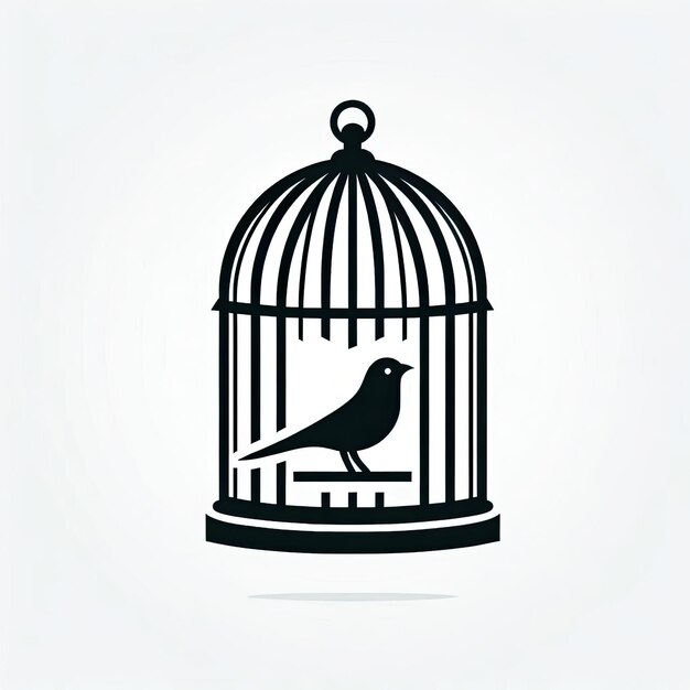 Bird home silhouette vector illustration